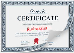 rudraksha certificate
